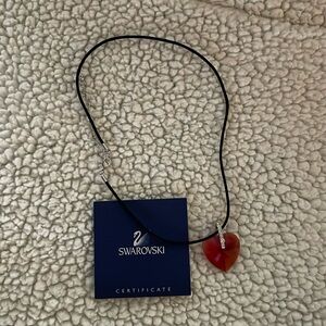 Swarovski red heart pendant